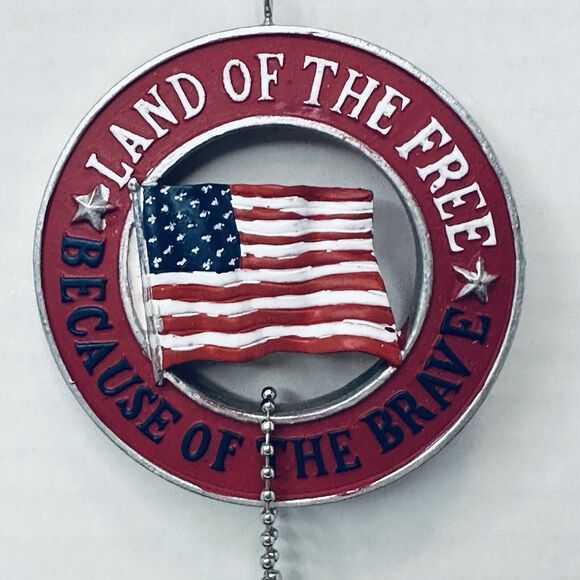 LAND OF THE FREE BECAUSE OF THE BRAVE American Soldier Military Ornament Resin - Picture 2 of 7
